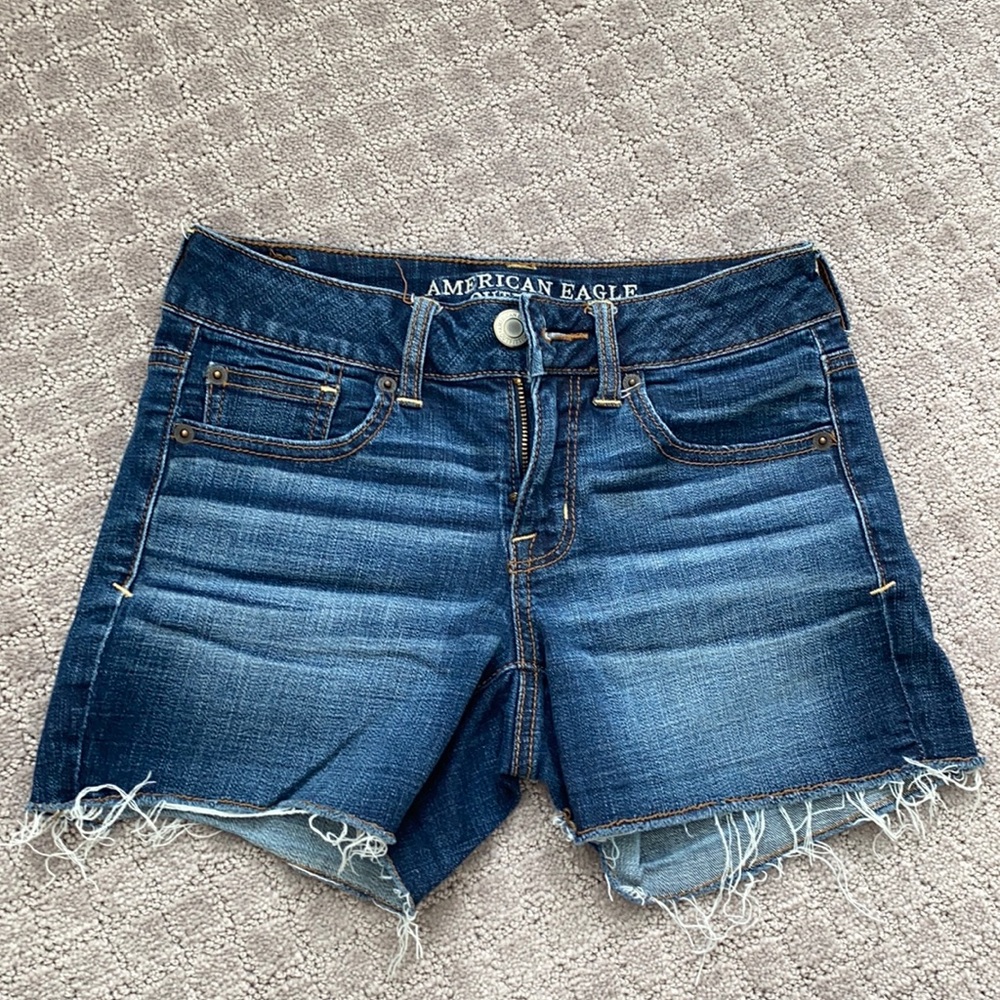 AE denim shorts